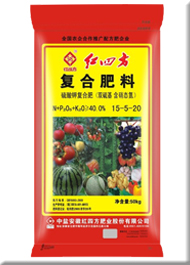 紅四方果蔬專用硫酸鉀復合肥40%（15-5-20）